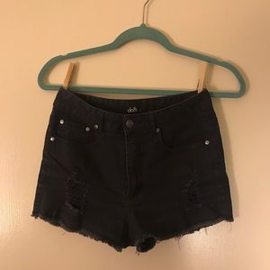 dotti high waisted faded black shorts